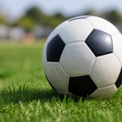 Soccer ball on the field